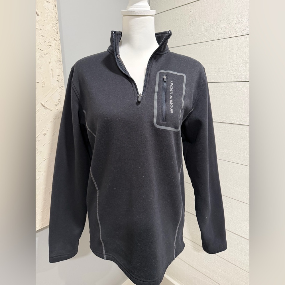 Under Armour Woman’s Black and Gray Pullover with Zippered Pocket